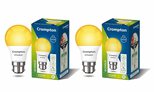 Crompton Dyna Ray 5W Round B22 Led Warm White Pack Of 2