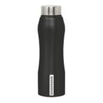 Signoraware Oxy Coloured Stainless Steel Bottle | Airtight & Leakproof | Durable & Rust-Resistant | Easy To Carry & Clean | Ideal For Office, School, Gym, Travel & Outdoor Use (1 Ltr | Black)