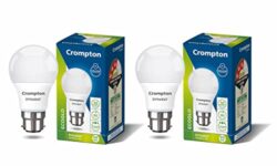 Crompton Dyna Ray Led Bulb | 5W | Cool Day Light | B22 Base | 180 Degree Coverage | 4Kv Surge Protection | 440V High Voltage Protection | Pack Of 2