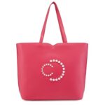 Caprese Pink Cloud Tote Medium Pink Solid Women’S Office Handbag
