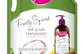 Fem Fruity Squash Soft & Safe Handwash – 1500Ml | Enriched With Goodness Of Coconut Milk & Vitamin E | Long Lasting Fragrance