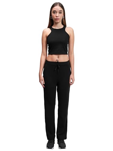 Tokyo Talkies Women Chic Crop Top & Drawstring Trousers Co-Ord Set | Shoulder Strap | Stylish | Perfect For Casual Outings & Vacations