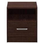 Royaloak Zest Sidetable | Engineered Wood With Melamine Finish Sidetable | Ample Storage |Telescopic Channel | Chrome Handle | Modern Design | Sidetable With Drawer | Wooden Side Table For Bedroom