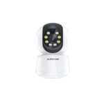 Hixecure 2Mp Wi-Fi Cctv Camera With Night Vision | Motion Detection | Two-Way Audio | Pan & Tilt | Supports Cloud Storage | Sound And Light Alarm| Indoor Cctv White