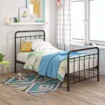 Aprodz Marks Twin Size Metal Bed (Metal – Black Powdercoated)
