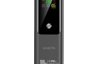 One Life Power 17 100W Fast Charging 20000Mah Power Bank | Triple Output (2 Usb-C Pd & 1 Usb-A Qc) | Digital Display | Compatible With Macbook, Type-C Laptops, Iphone, Android & More (Black)