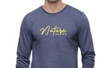 Macroman M-Series Smartz Basics Printed Round Neck Full Sleeve Sweatshirt For Men, Cotton Blend, Denim Melange, Pack Of 1