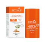 Biotique Sandalwood Sunscreen Stick, Spf 50+ |Ultra Protective Lotion| Keeps Skin Soft, Fair And Moisturized| Water Resistant| For All Skin Types| 20Gm