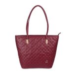 Mochi Women’S Maron Fashionable Faux Leather Tote Bag (66-351)