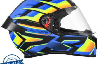 Studds Thunder D6 Motorbike Helmet(Matt Black Orange N1)