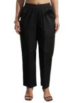 Vishudh Women Regular Fit Solid Trouser Vvk3000046 Black 28