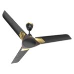 Polycab Aereo Plus Star Rated, 1200Mm Ceiling Fan For Home | High Speed & Air Delivery | Saves Up To 33% Electricity, 100% Copper, Rust-Proof Blades, 52 Watt【Matt Black Choclate Gold】