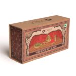 Royal Ritual Gift Box | Kashmiri Pampore Saffron 0.25G, Idukki Bold Green Cardamom 25G & Espresso Till Laddoo | Premium Indian Spices & Gourmet Delight