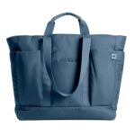 Dailyobjects Idyll Tote Bag For Girls &Women | Crafted Using Soft-Touch & Water-Repellent Polyester | Polyfill Cushioning On The Inside | Holds Any Laptops Upto 14” – Space Blue