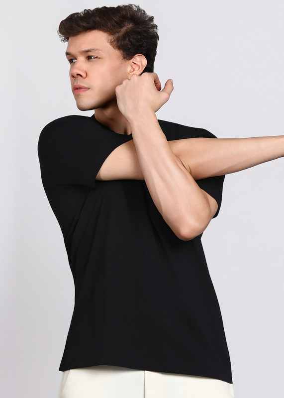 Adidas Printed Men Round Neck Black T-Shirt