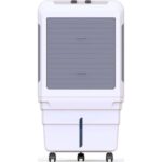 Bajaj Dmh 85X 85L Desert Air Cooler | High Air Delivery With Turbo Fan Technology | 3-Side Honeycomb Cooling & 4-Way Swing | Inverter Compatible | 1 Year Warranty【White】