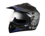 Vega Off Road D/V Gangster Dull Black M.Blue Helmet-M