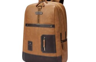 Gear Classic 6 18″/31L Antitheft Large Faux Leather Water Resistant Laptop Backpack/Laptop Backpack/Casual Backpack/Daypack/Travel Backpack/College Bag For Men/Women(Tan-Brown)
