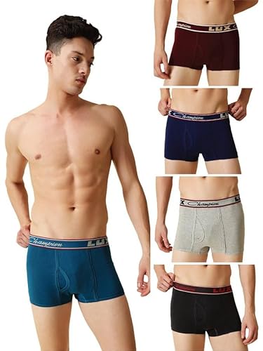 Lux Champion Men’S Semi Long Underwear | 100% Super Combed Cotton | Breathable, Light & Comfortable Lux Underwear | Pack Of 5 (Color May Vary)-75Cm Assorted