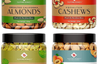 Nature Purify Dry Fruit Combo (Almond + Cashew + Raisins + Apricot) – 200Gm Each Almonds, Cashews, Raisins, Apricots(4 X 200 G)