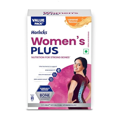 Horlicks Women’S Plus Chocolate Nutrition Drink 750 G Bib, Nutrition For Strong Bones With 100% Daily Calcium & Vitamin D – No Added Sugar