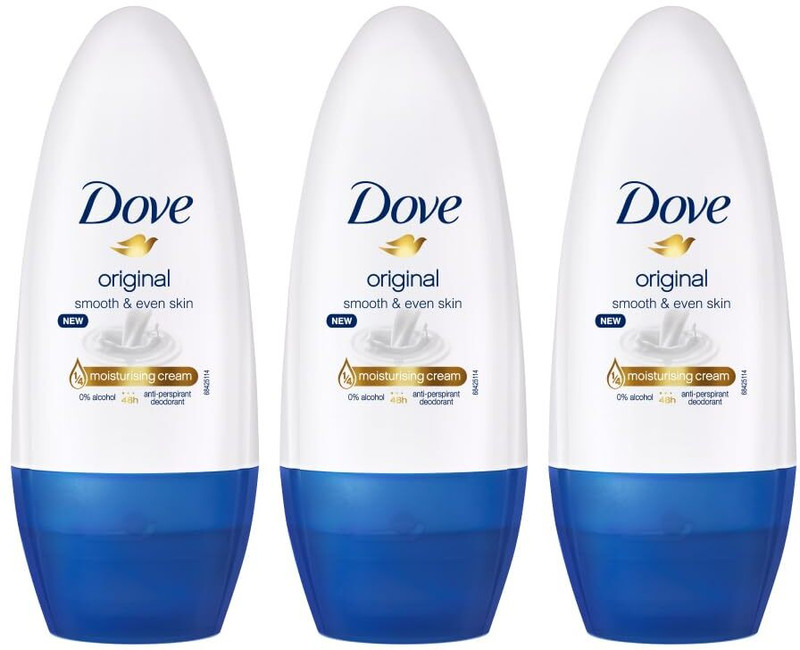 Dove Original 48H Odour Protection Deodorant Roll-On  –  For Women(150 Ml, Pack Of 3)