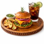 Zerqouve Wooden Serving Tray For Food Drinks Decorative Platter For Coffee Table Rustic Farmhouse Trays Centerpiece For Home Decore Living Room Kitchen Counter Set Of 1