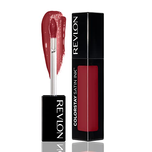 Revlon Colorstay Satin Ink, Comfortable, Longwear Rich 16-Hour Liquid Lip Color, Formulated With Black Currant Seed Oil & Vitamin E, Silky Sienna – (005)