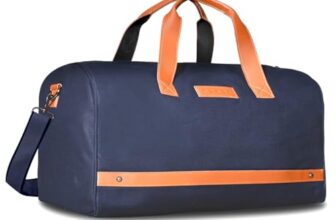 Nordia Rover Classic 30L Duffel – Navy Ember Edition | Stylish Unisex Multipurpose Travel Duffel Bag With Shoe Pocket