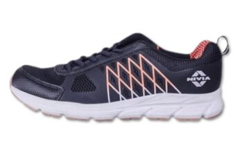 Nivia Snake 2.0 Running Shoes For Men, Lightweight Mesh Upper, Durable Rubber Outsole, Breathable & Cushioned Athletic Sports Shoes For Running, Training & Gym Workouts (Black) Uk-9