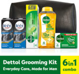 Dettol Ultimate Multipurpose Grooming & Shower Kit Men(6 Items In The Set)