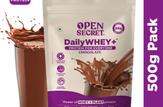 Open Secret 0.5 Kg India’S 1St Whey+ Protein Powder – Complete Protein With Whey And Plant Protein Blends(500 G, Chocolate)