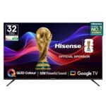 Hisense 80 Cm (32 Inches) Hd Ready Smart Qled Google Tv | Hdr10, 30W Powerful Speakers, Dolby Audio | Super Bright Panel | Google Assistant & Chromecast | Hdr 10 | Voice Control | 32E5Q (Black)
