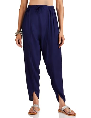 Amazon Brand – Myx Women’S Relaxed Rayon Dhoti Pants (Aw22Myx34_Blue_S)
