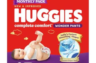 Huggies Complete Comfort Wonder Pants | Pant Style Baby Diapers Small Size (S), 172 Count | India’S Fastest Absorbing Diaper, Prevents Diaper Rash, Ideal For 4 To 8 Kgs (86 Count, Pack Of 2)