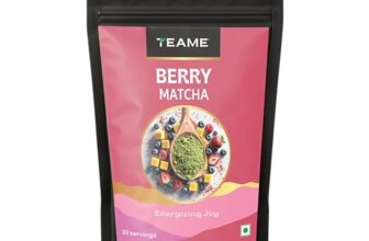 Te-A-Me Berry Matcha Tea Powder, 50G (33 Servings) | No Artificial Sweeteners | Premium Grade | Ceremonial Grade | Flavoured Matcha