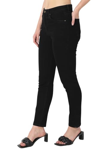 Aka Chic Women’S High Rise Slim Jeans (Akcb 1004 E_Black_30)