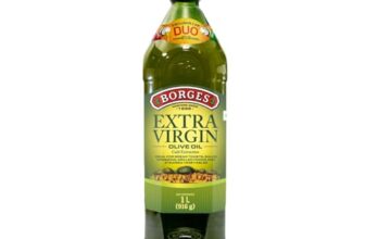 Borges Extra Virgin Olive Oil – 1L Glass |Unrefined & Cold Pressed Oil|Packed In Spain |75% Mufa | Rich In Antioxidants | Ideal For Low Heat Cooking Like Sauteing & Grilling, Salad Dressing