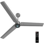 Luker Jvluker Usa Aero Zen 1200Mm Bldc Ceiling Fan With Ir Remote Bee 5 Star 65% Energy Saving High Air Delivery Low Noise Led Indicator Reverse Mode For Living & Bedroom Warm Grey 3 Yrs Warranty
