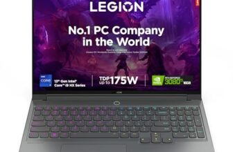 Lenovo Legion 7 Intel Core I9-12900Hx 16″ (40.64Cm) Qhd Ips 165Hz 500Nits Gaming Laptop (32Gb/1Tb Ssd/Win 11/Office 2021/Nvidia Rtx 3080Ti 16Gb/Alexa/3 Month Game Pass/Storm Grey/2.53Kg), 82Td009Kin