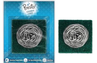 Presto! Stainless Steel Scrubber (15G) And Scrub Pad Combo Pack Of 1