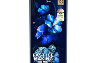 Midea 215 L 3 Star Direct Cool Refrigerator (Mrd215D3Hpdb, Blue, Big Flower, 2025 Model)