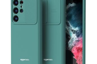 Amazon Basics Optik Armor Back Cover Case For Samsung Galaxy S23 Ultra (Poly Carbonate + Tpu | Abyss Green)