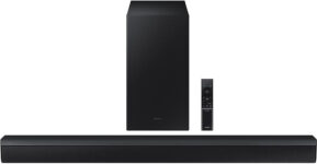 Samsung (Hw-B45E/Xl) 3 Speakers Wireless Subwoofer, Dolby Digital And Dts Virtual X 300 W Bluetooth Soundbar(Black, 2.1 Channel)