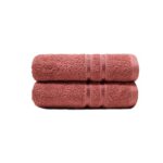 Mytrident Comfort Living Hand Towels, 100% Cotton, Highly Absorbent, Super Soft, 2 Piece Set, 400 Gsm, Gym, Spa -Apple Red