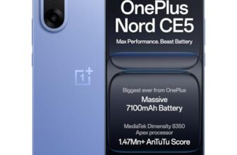 Oneplus Nord Ce5 | Mediatek Dimensity | Massive 7100Mah Battery | Powered By Oneplus Ai | 8Gb + 128Gb | Nexus Blue