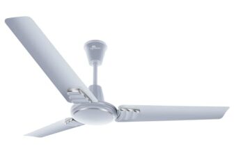 Rr Signature 1200 Mm Wavia High Speed Ceiling Fan For Home & Office, 35% Energy Saving, Designer Ceiling Fan, 2 Year Warranty (Silky Silver)