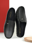 Asttelli Black Synthetic Leather Open Back Half Shoes Slip-On Casual Office Wear Loafers Mocassin For Men(Black , 9)
