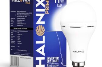 Halonix 11W Rechargeable Emergency Light B22D Inverter Led Bulb For Power Cuts, Backup Upto 4Hrs, Cool Day Light, Pack Of 1