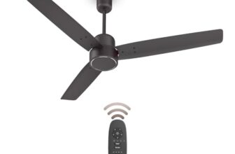 Havells Fab Bldc Ceiling Fan 1200Mm, 380 Rpm, Savings Upto 65%, Reverse Rotation, 4 Modes (Boost, Sleep, Breeze, Mop), Low Wattage 30W, Low Noise, Air Flow:225 Cmm, 3 Year Warranty, Smoke Brown